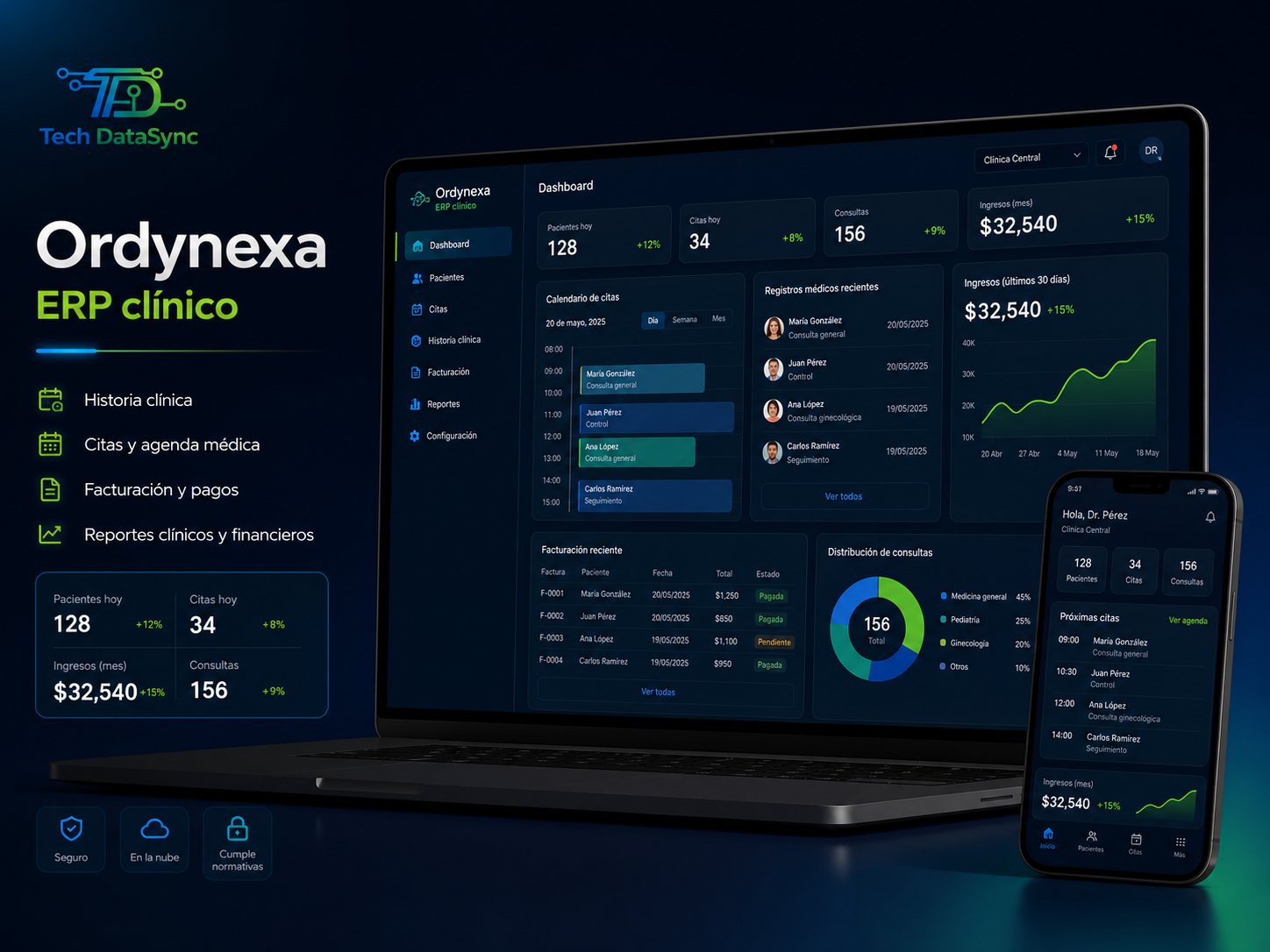 Vista previa de SaludTech, ERP clínico